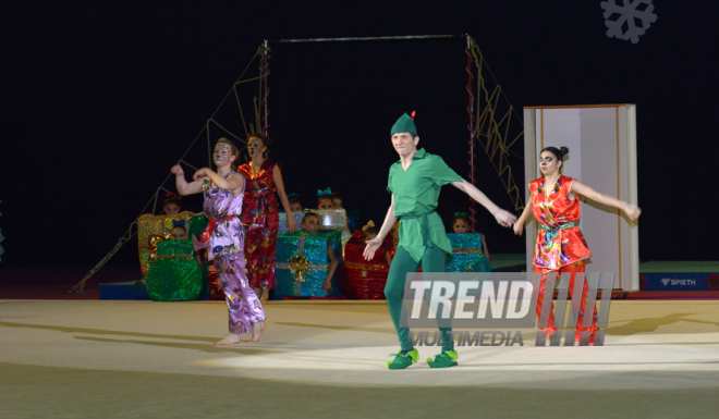 New Year party organized by Azerbaijan Gymnastics Federation.  Baku. Azerbaijan, Dec.24, 2015